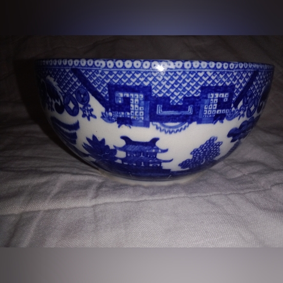 Vintage Blue And White Asian Rice Oriental Bowl Made in Japan - Picture 7 of 11